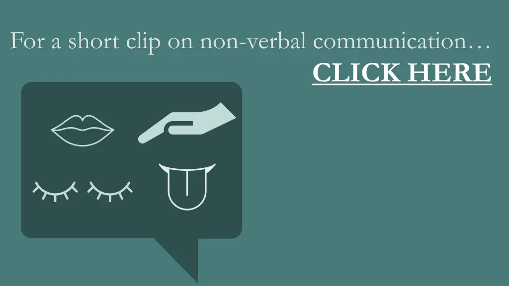 for a short clip on non verbal communication