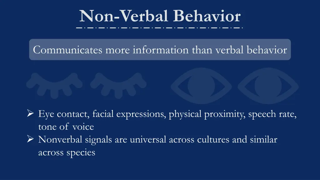 non verbal behavior