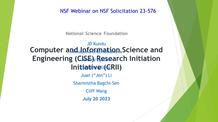 nsf webinar on nsf solicitation 23 576