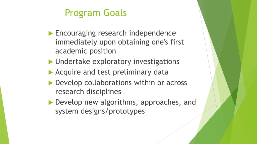 program goals