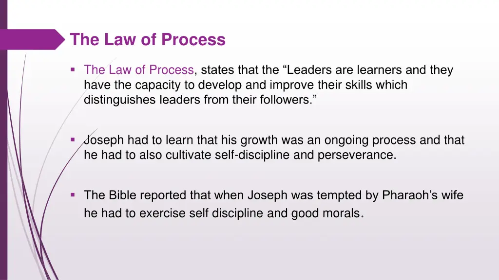 the law of process