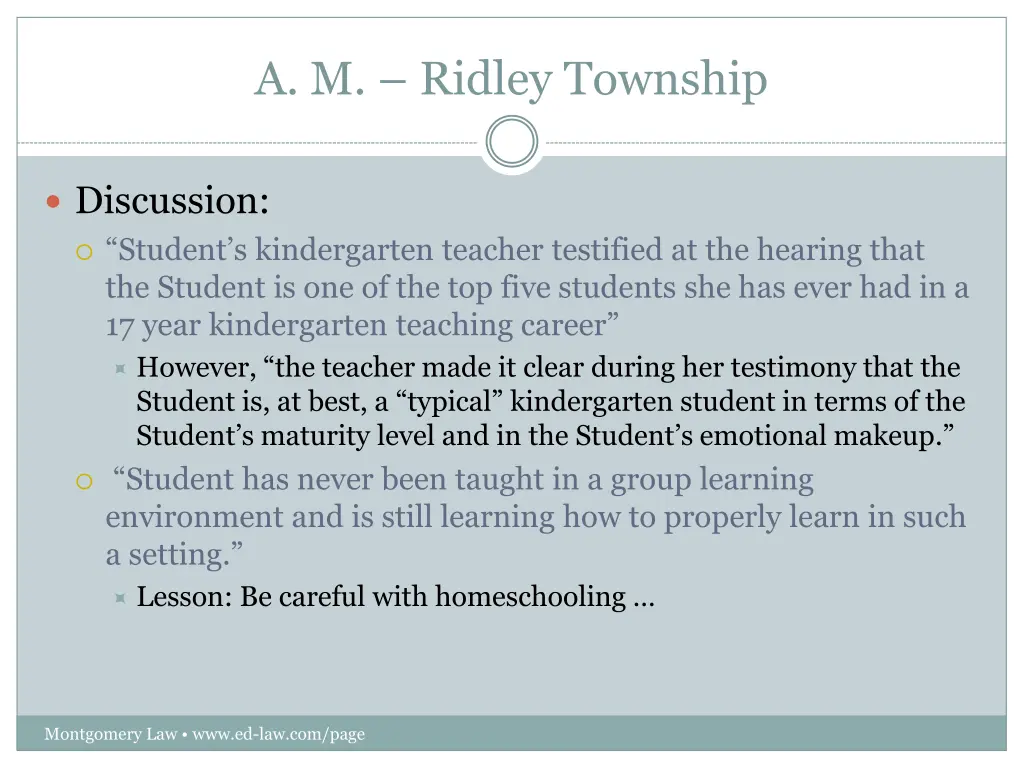 a m ridley township 5