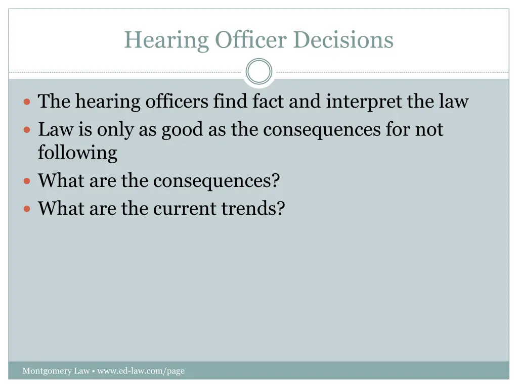 hearing officer decisions