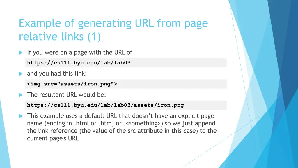 example of generating url from page relative