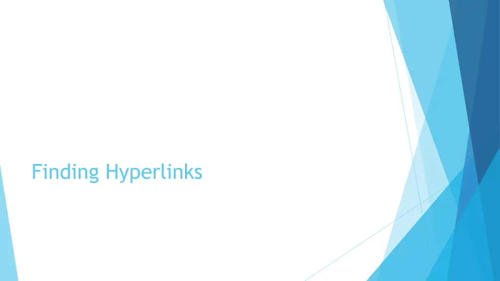 finding hyperlinks