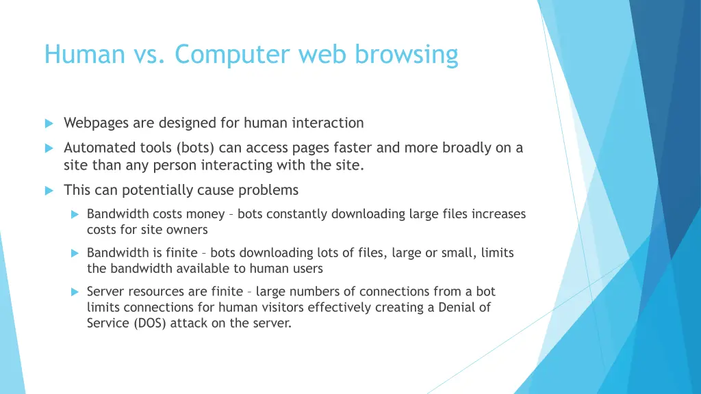 human vs computer web browsing