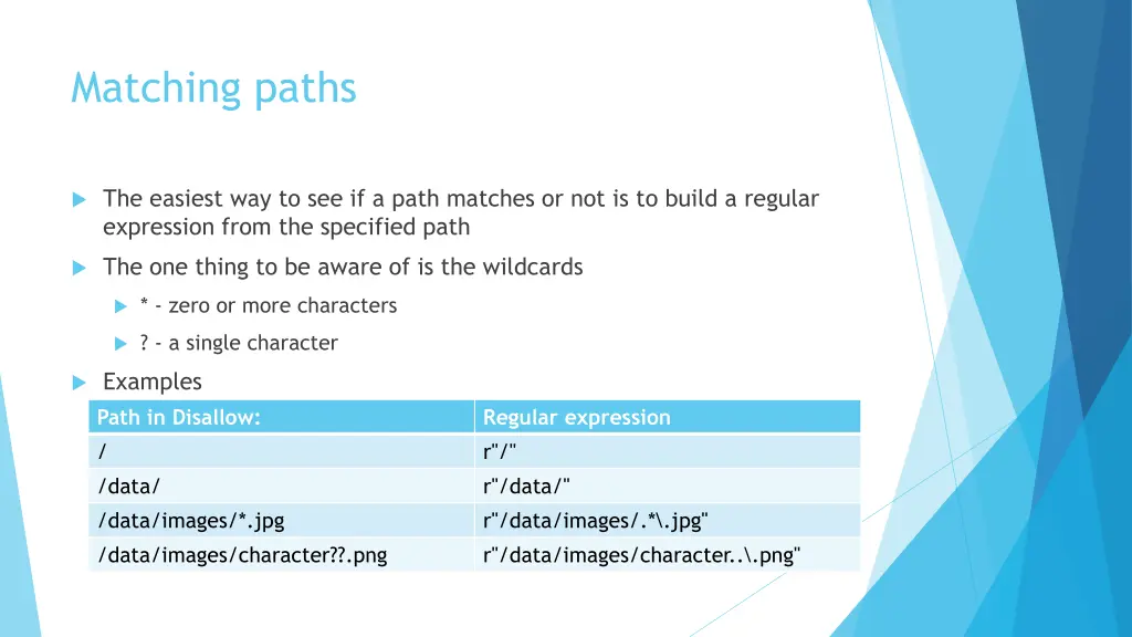 matching paths