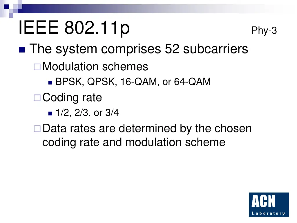 ieee 802 11p phy 3 the system comprises