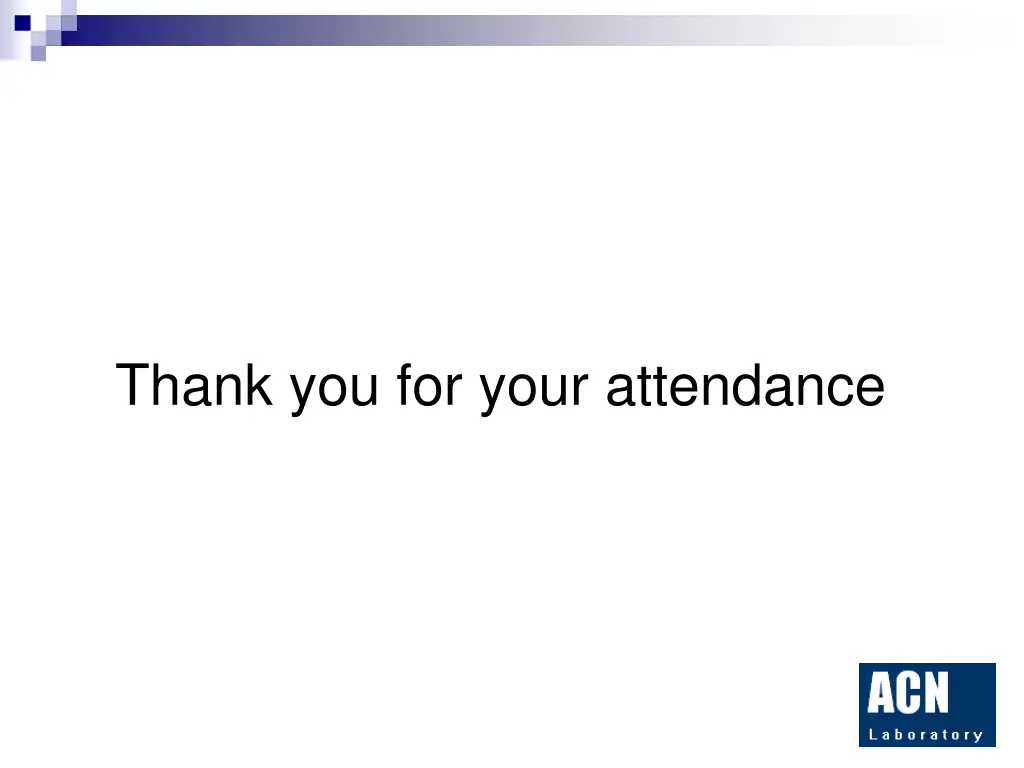 thank you for your attendance
