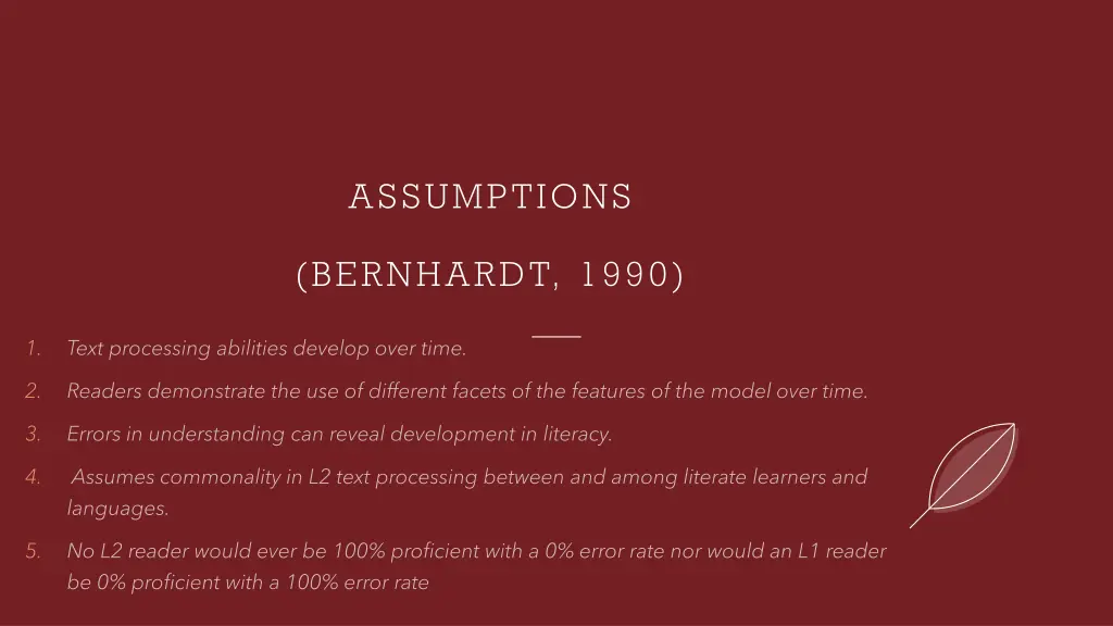 assumptions