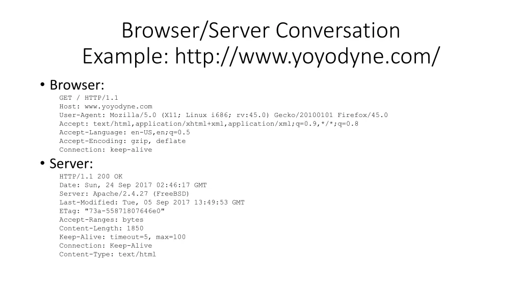 browser server conversation example http