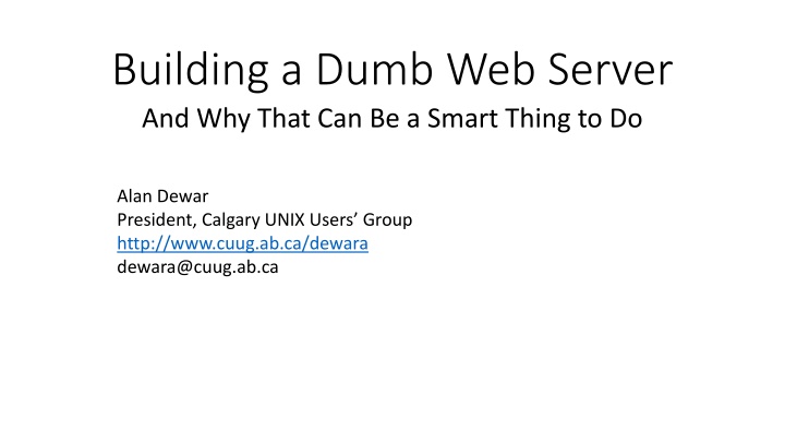 building a dumb web server and why that