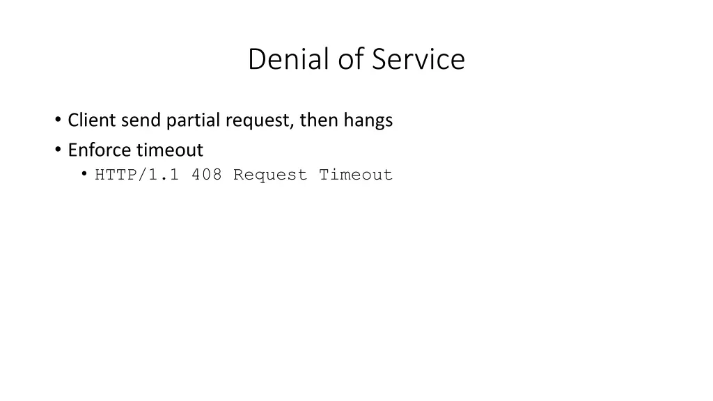 denial of service