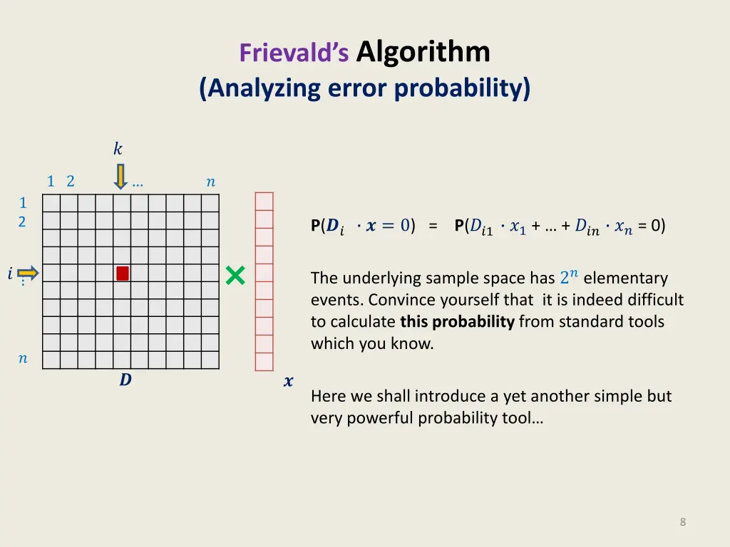 frievald s algorithm analyzing error probability 2