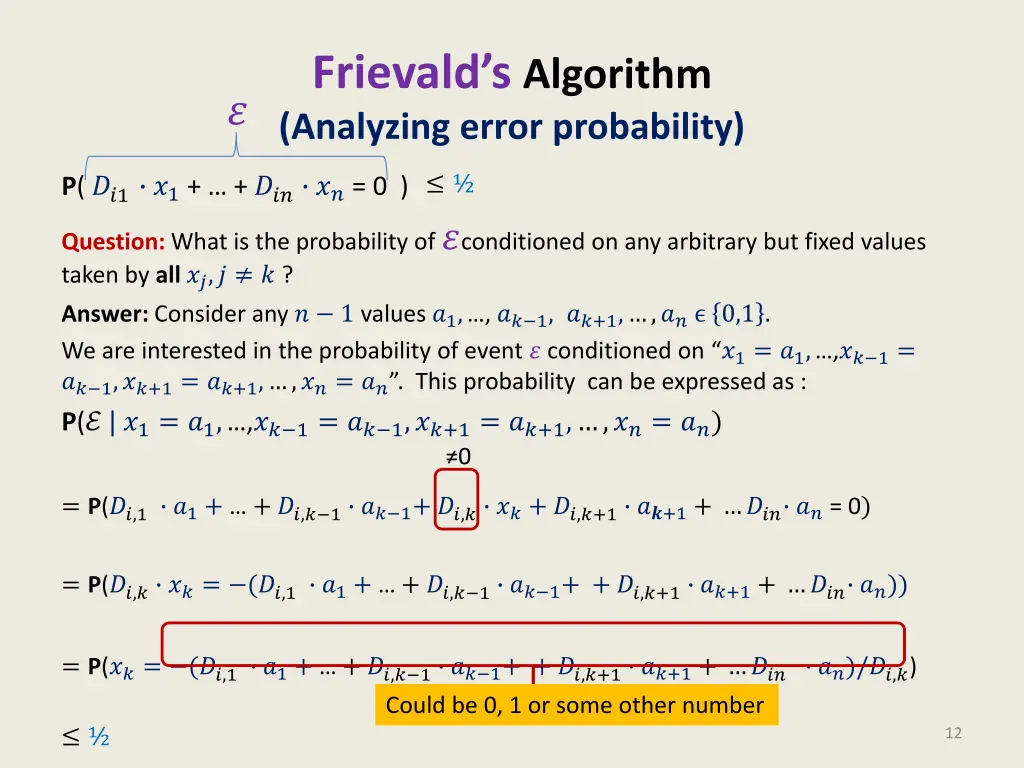 frievald s algorithm analyzing error probability 4