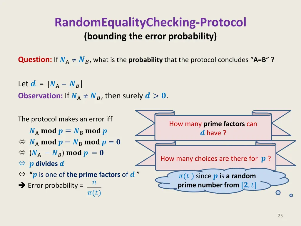 randomequalitychecking protocol bounding