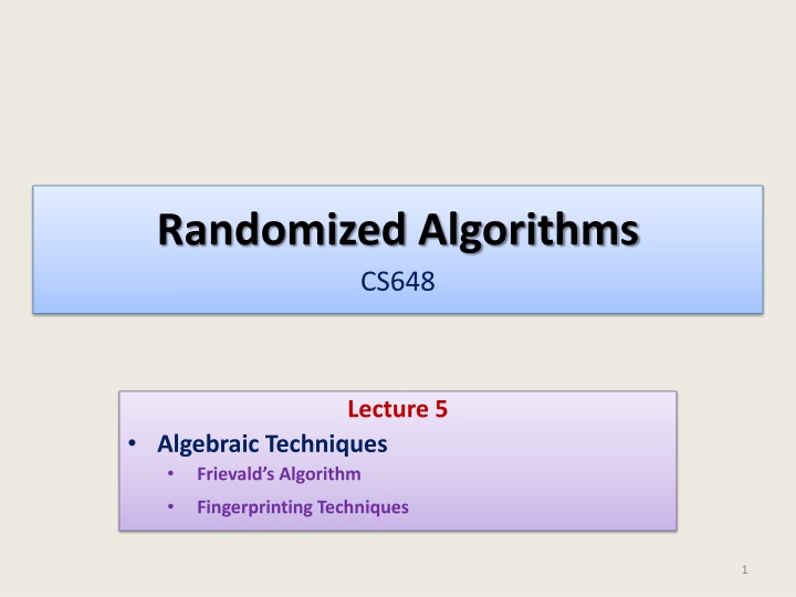 randomized algorithms cs648