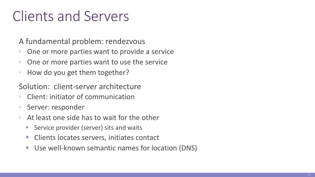 clients and servers