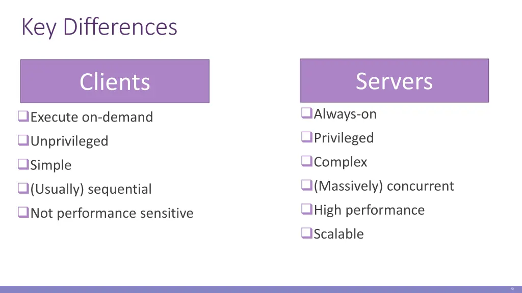 key differences