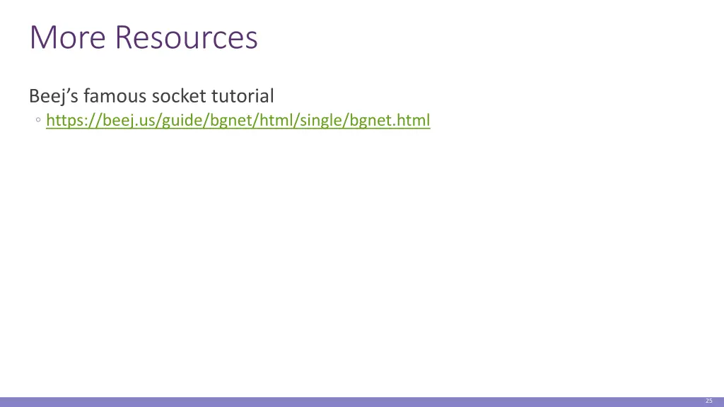 more resources