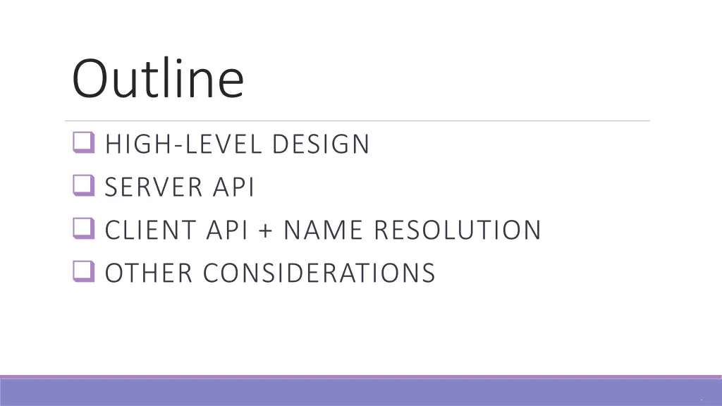 outline high level design server api client
