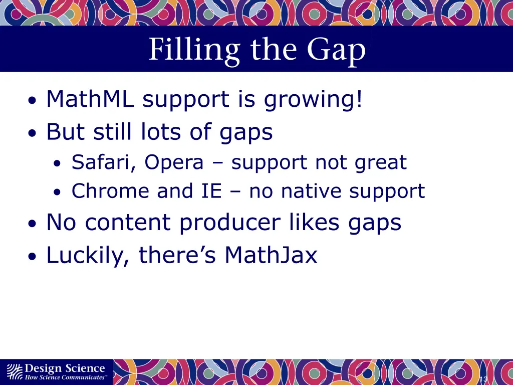 filling the gap