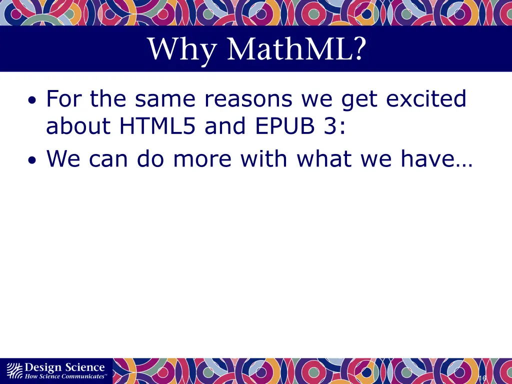 why mathml