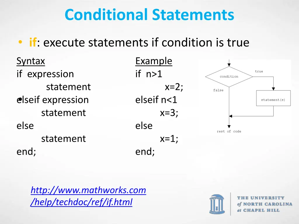 conditional statements