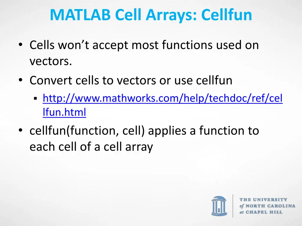 matlab cell arrays cellfun