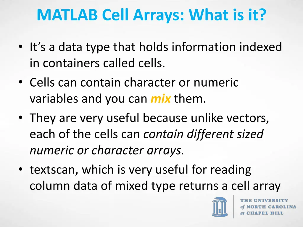 matlab cell arrays what is it