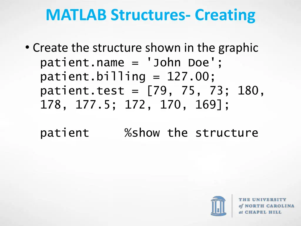 matlab structures creating 1