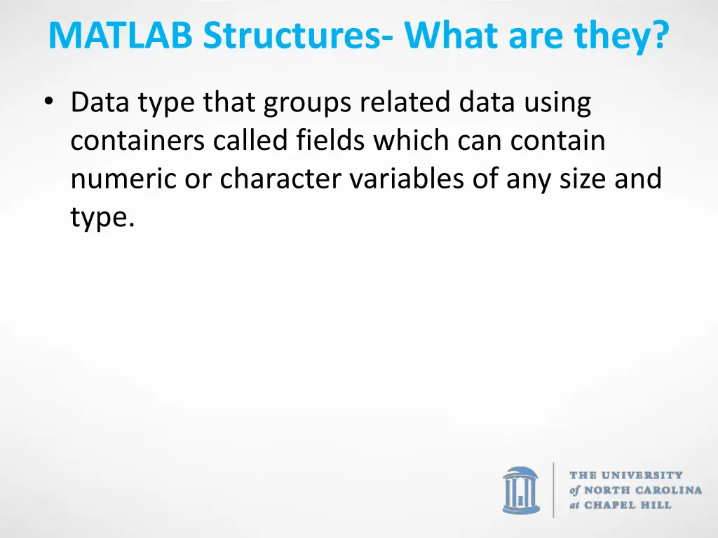 matlab structures what are they