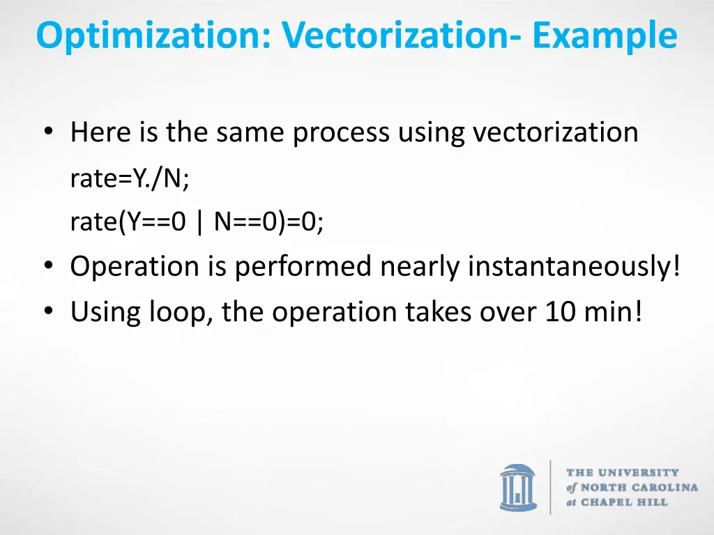 optimization vectorization example 1