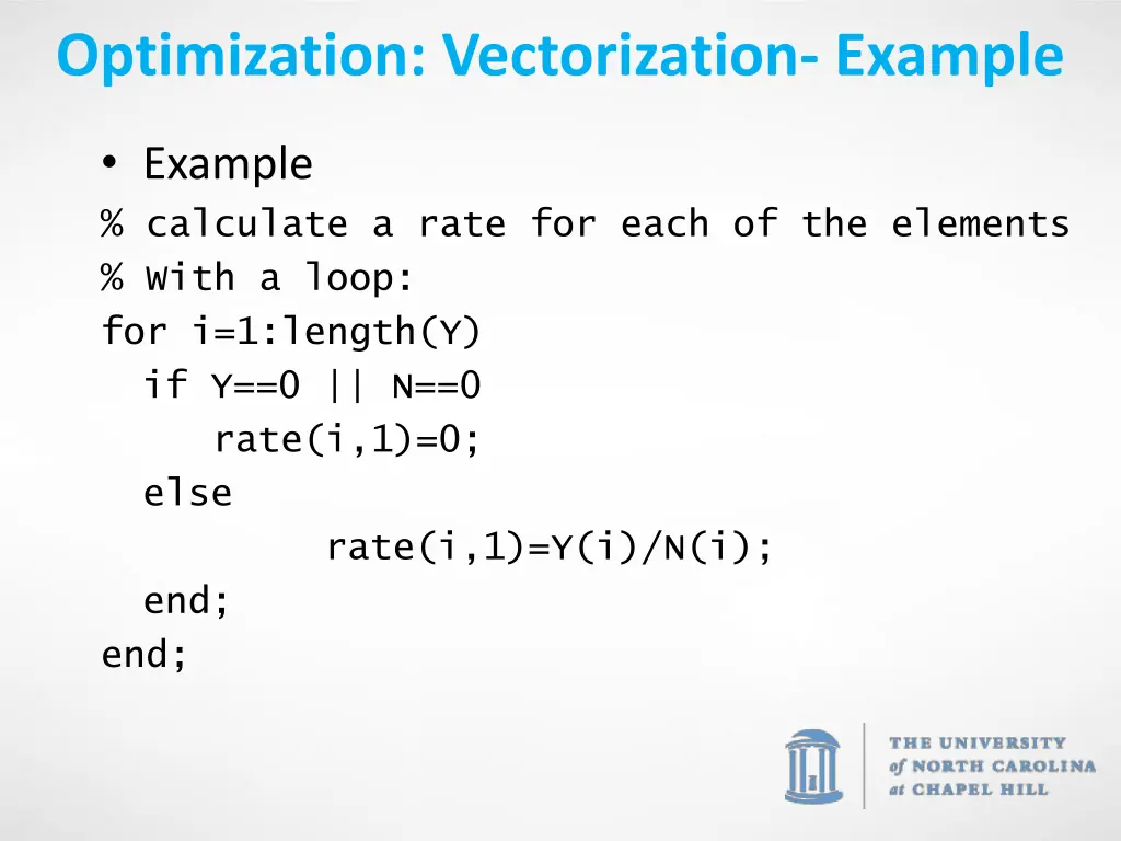optimization vectorization example