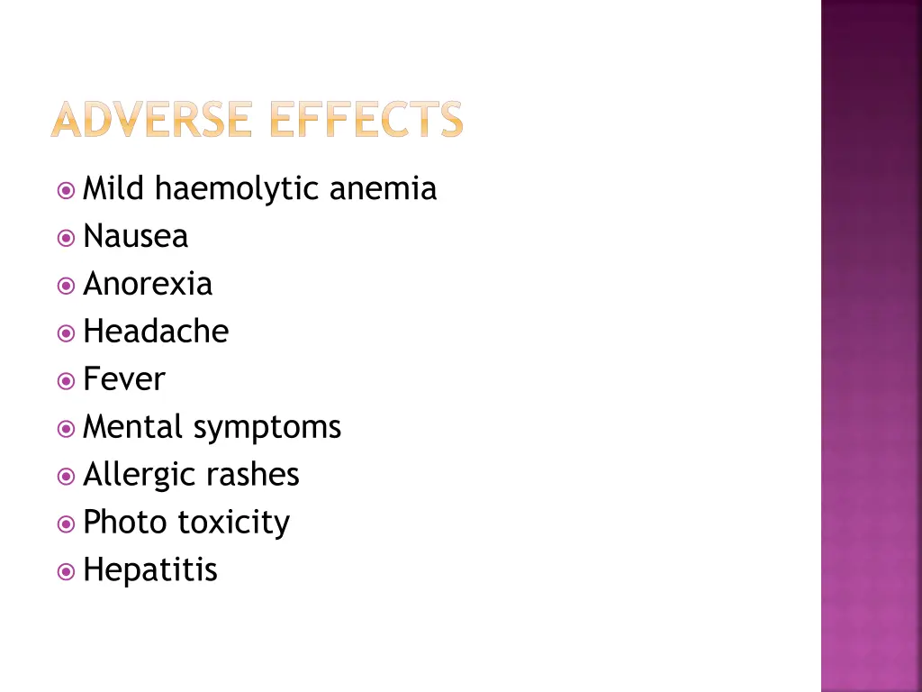 adverse effects
