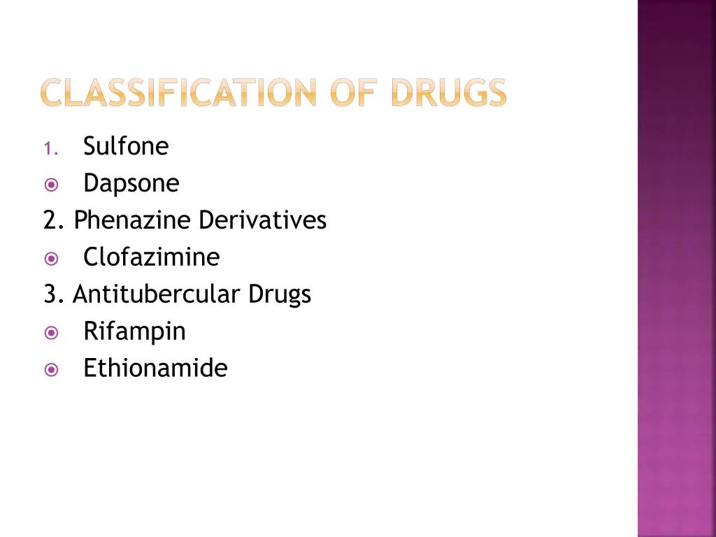 classification of drugs