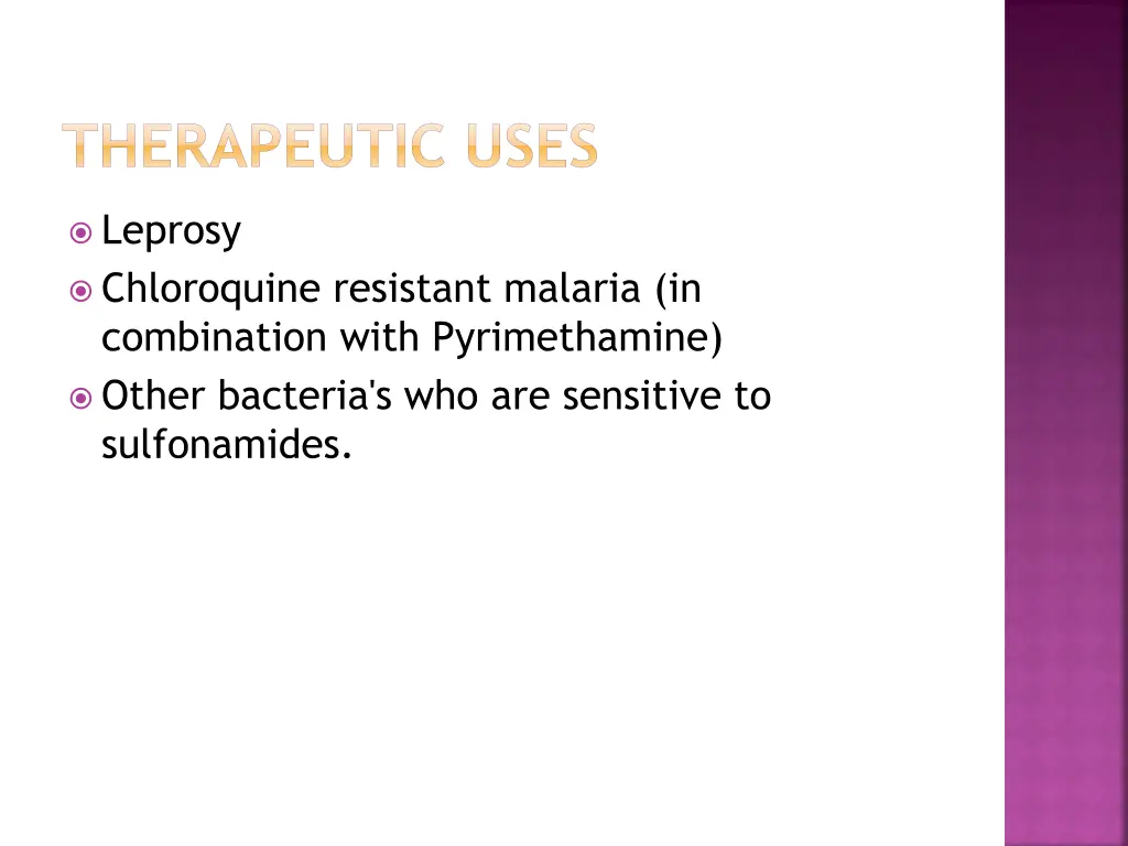 therapeutic uses