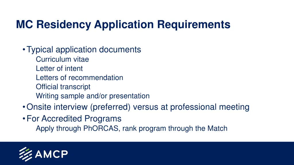mc residency application requirements
