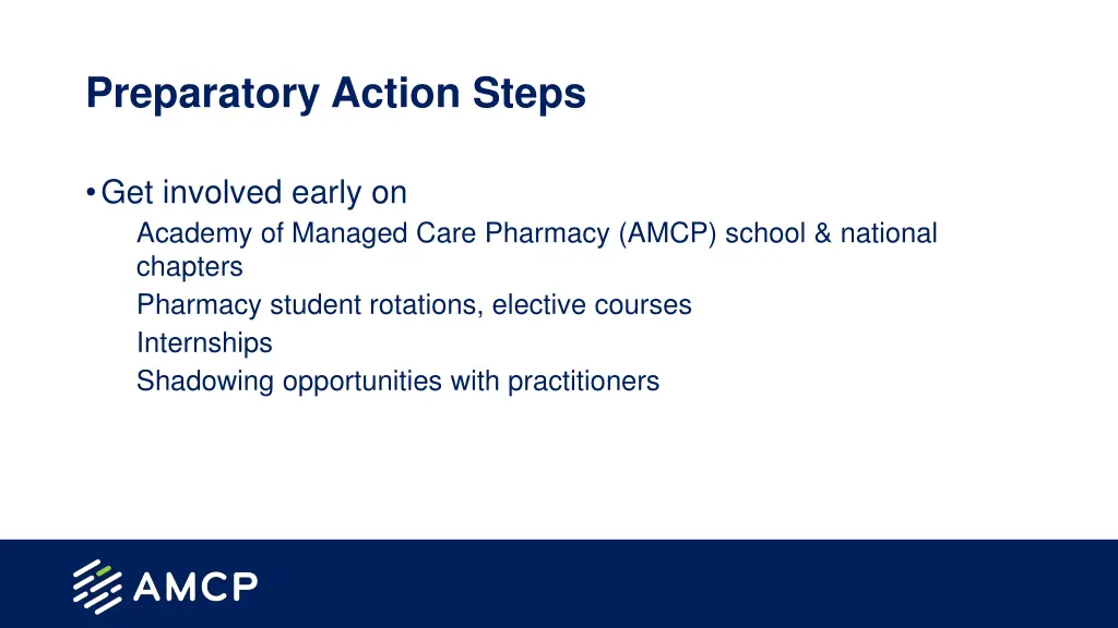 preparatory action steps