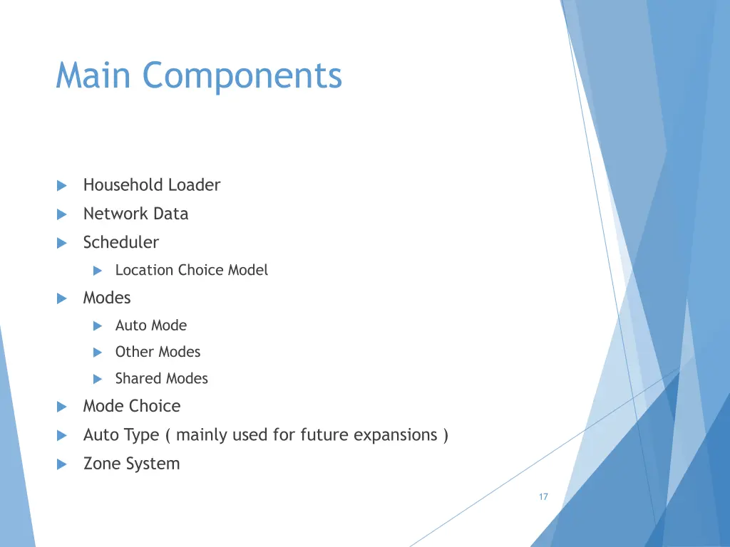 main components
