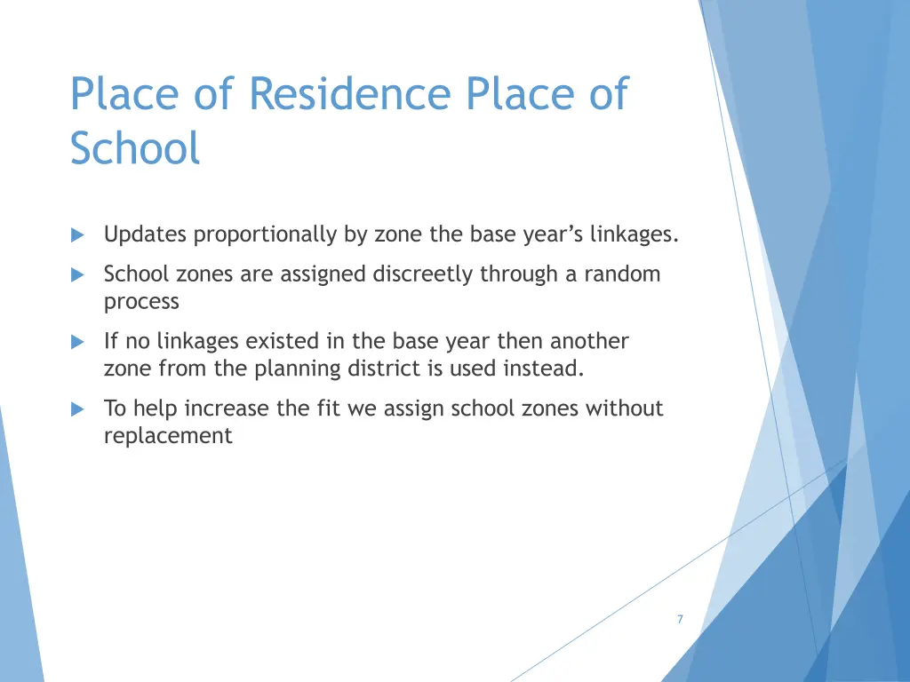 place of residence place of school