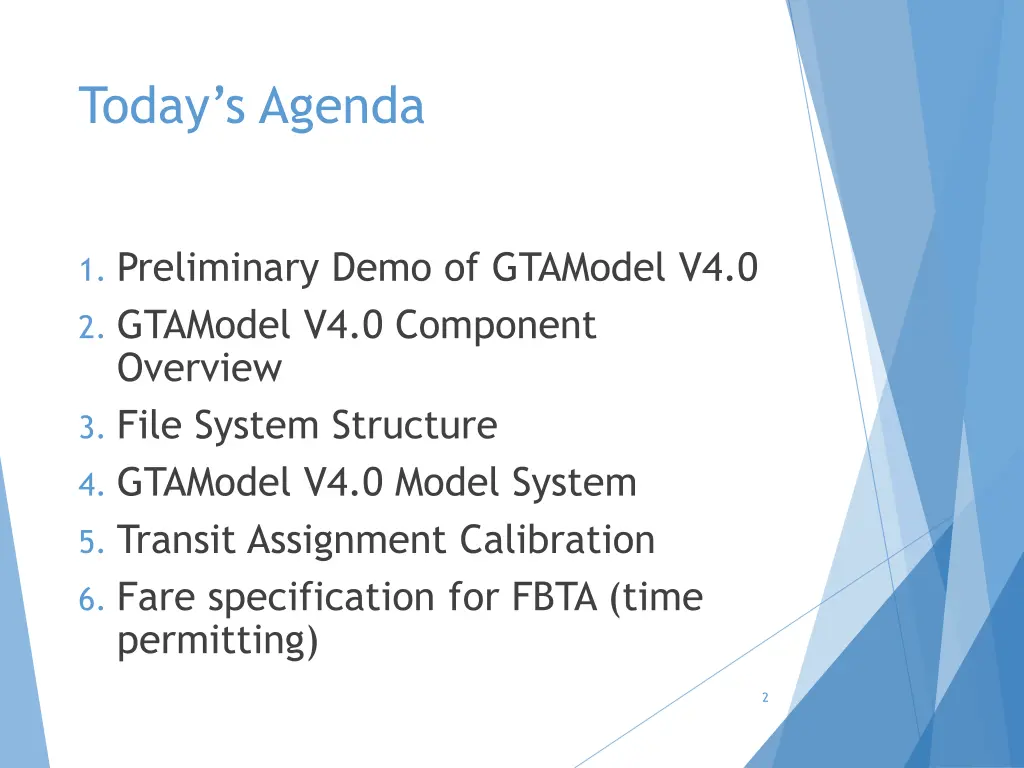 today s agenda