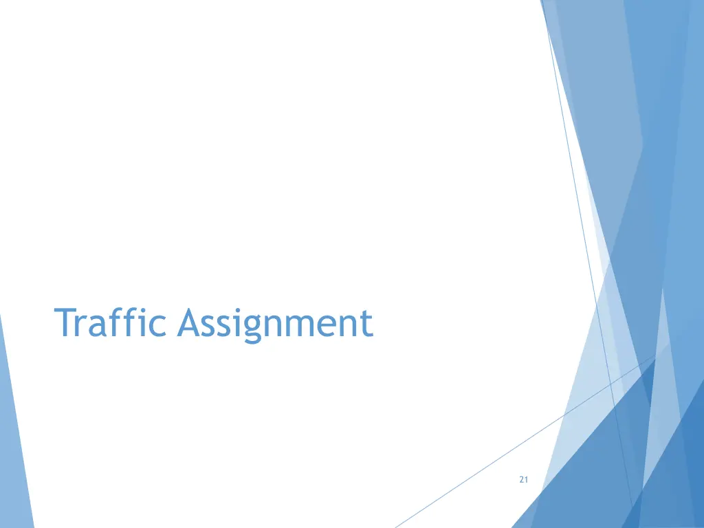 traffic assignment
