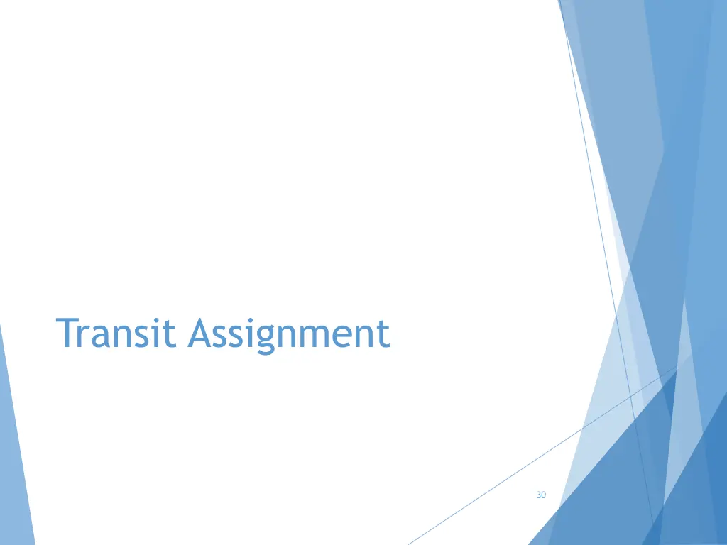 transit assignment