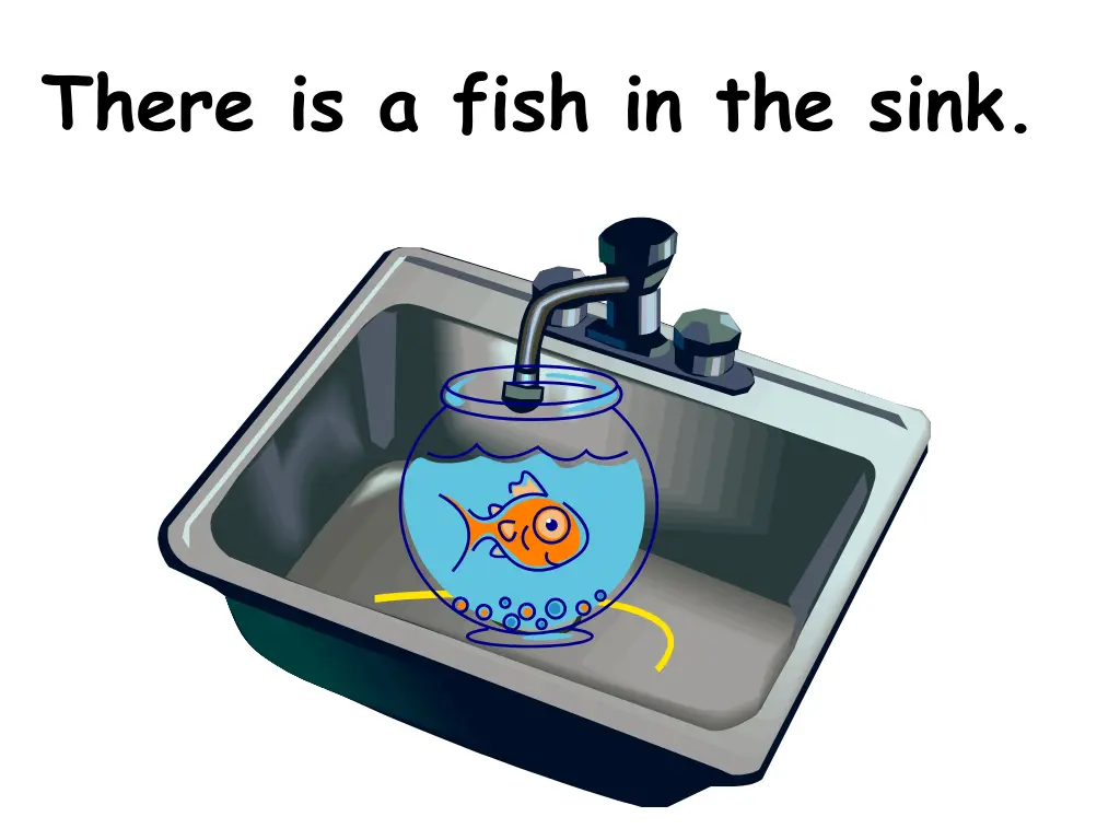 there is a fish in the sink