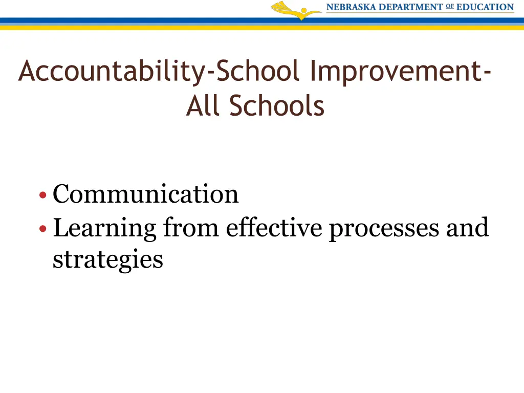 accountability school improvement all schools