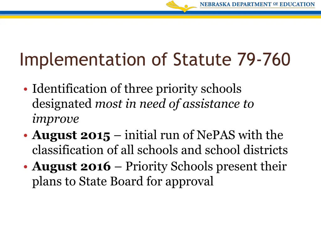 implementation of statute 79 760