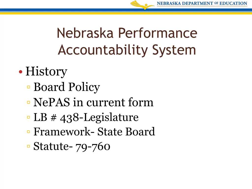 nebraska performance accountability system