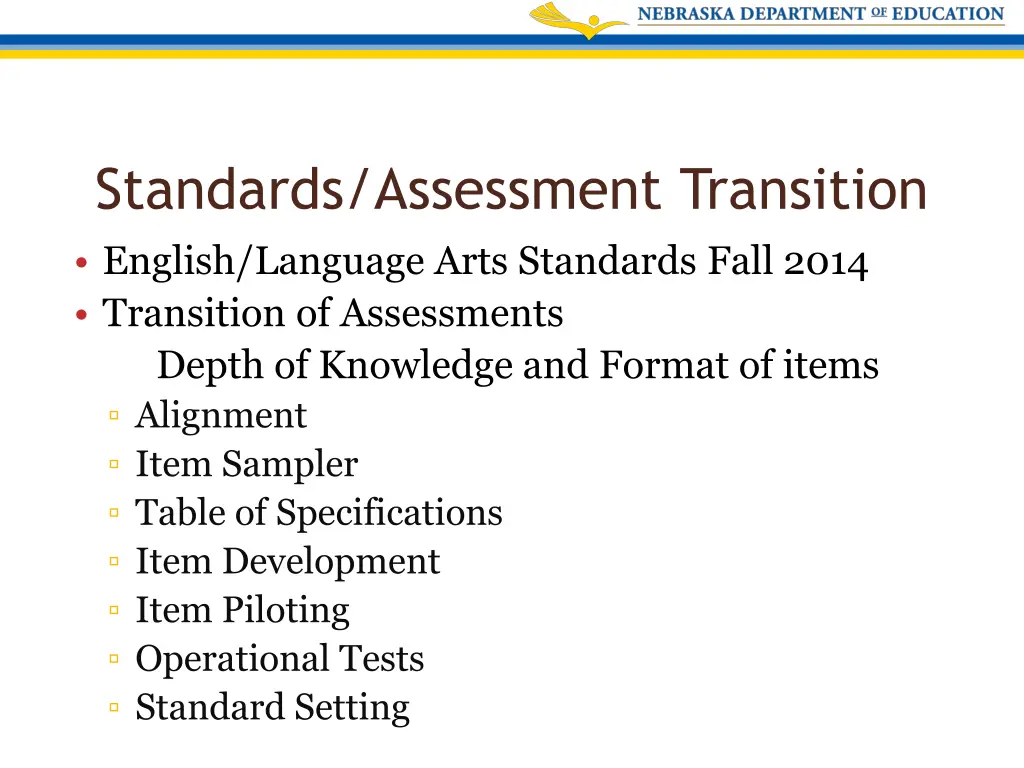 standards assessment transition english language