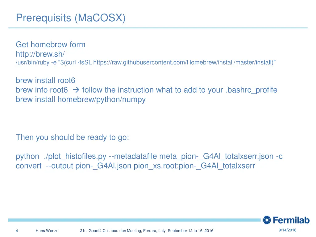 prerequisits macosx